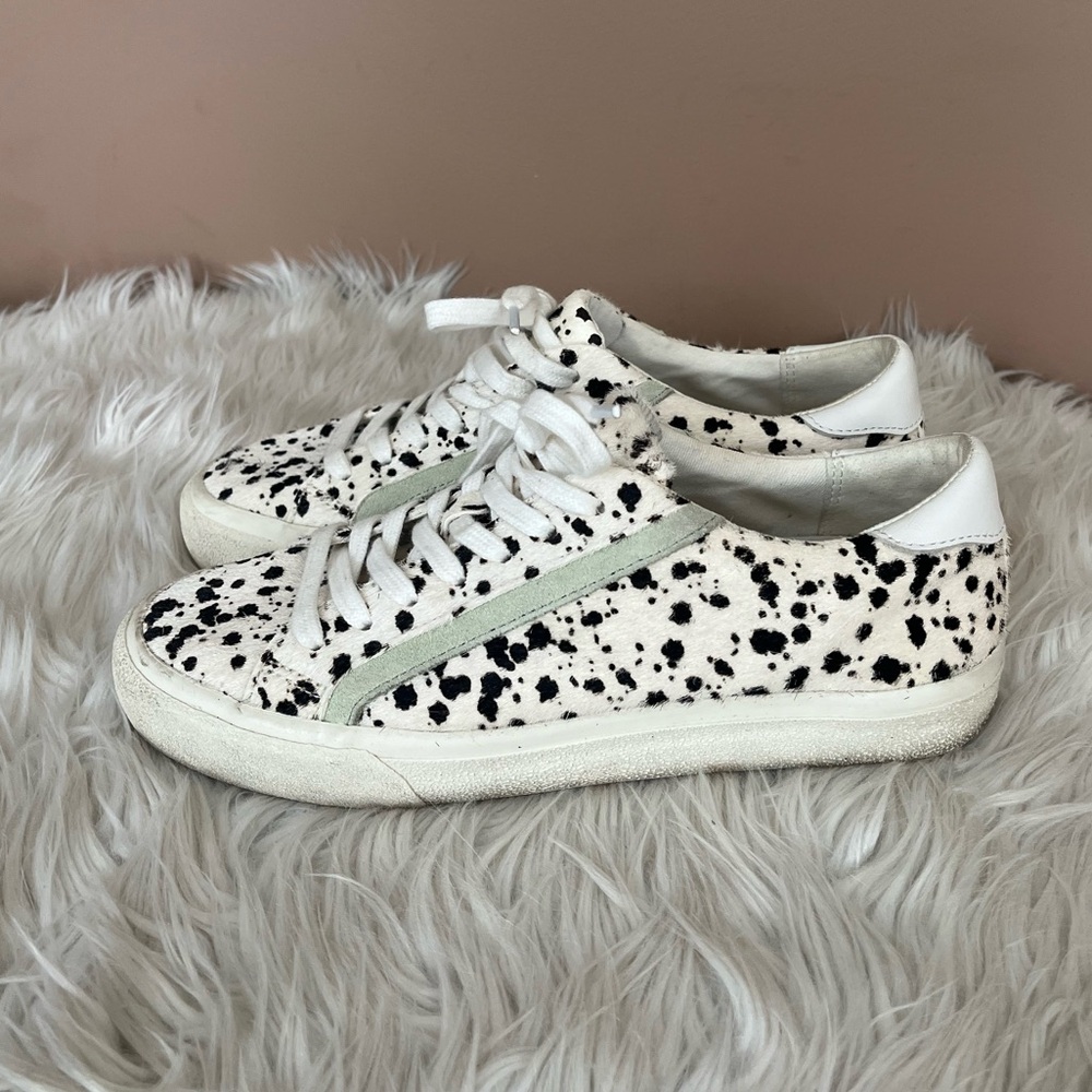 {Madewell} Sidewalk Low-Top Sneakers in Spatter-Painted Calf Hair - Womens 7M